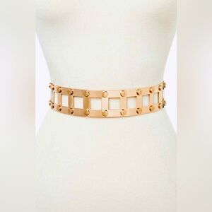 Gold Chunky Metal Chain Adjustable Waist Statement Belt